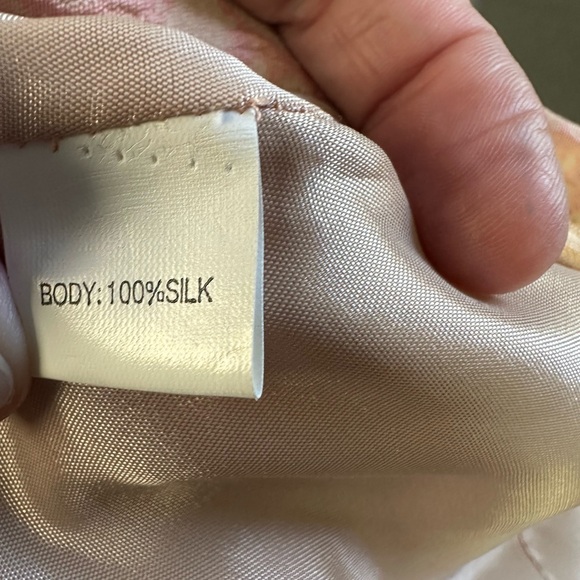 Vintage Kay Unger Silk Pink Floral Embroidered Maxi Skirt - Picture 10 of 10